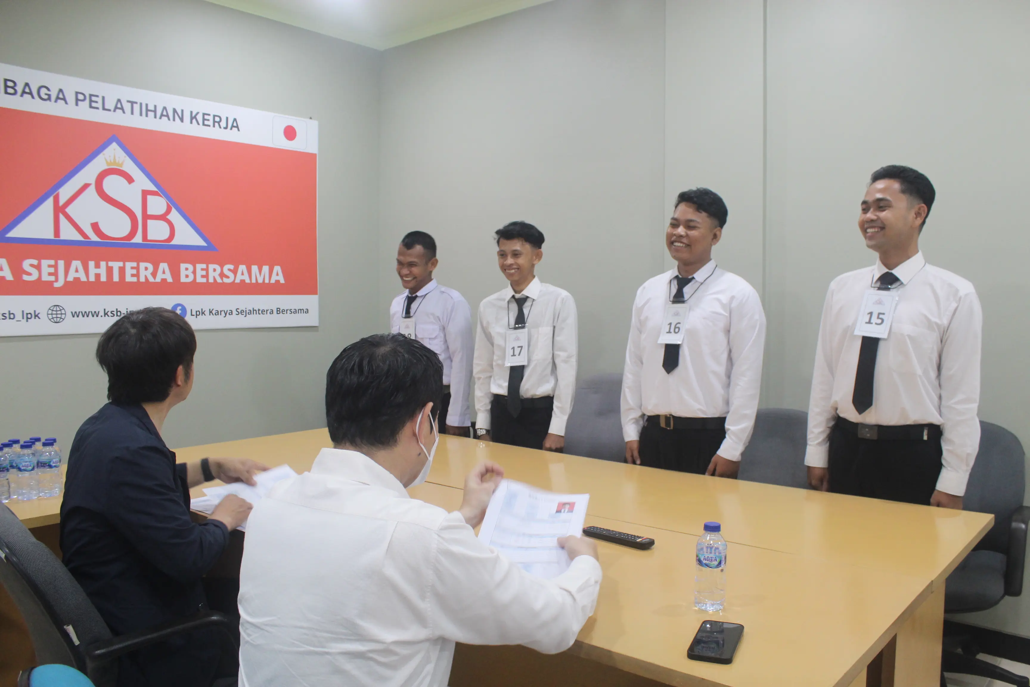 対面面接の様子